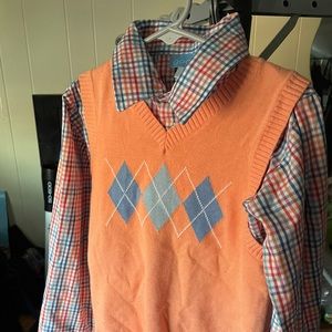 Shirt/ sweater vest set